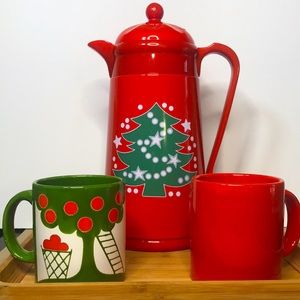 Waechtersbach W.Germany Coffee Carafe and 2 Mugs (lot of 3 items)